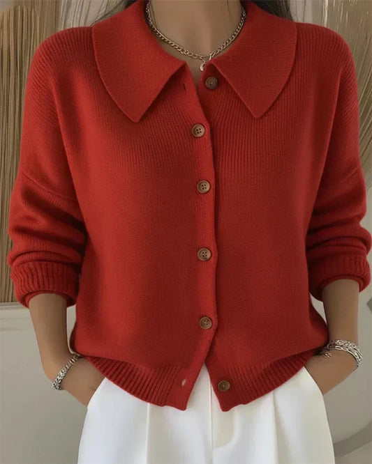 Delfina | Cárdigan con cuello camisero