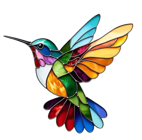 Adele | Elegante collar de colibrí multicolor
