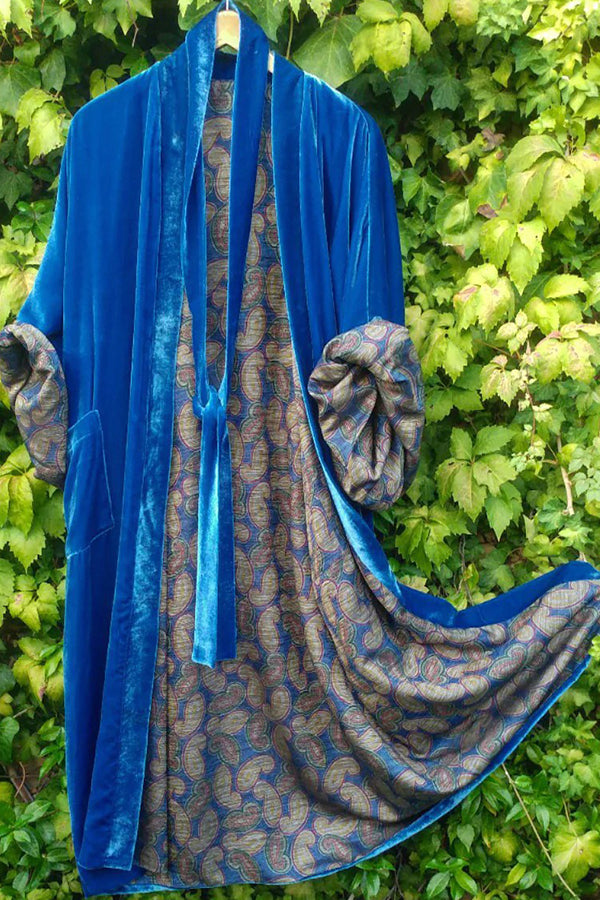 Valeria | Abrigo de terciopelo estampado
