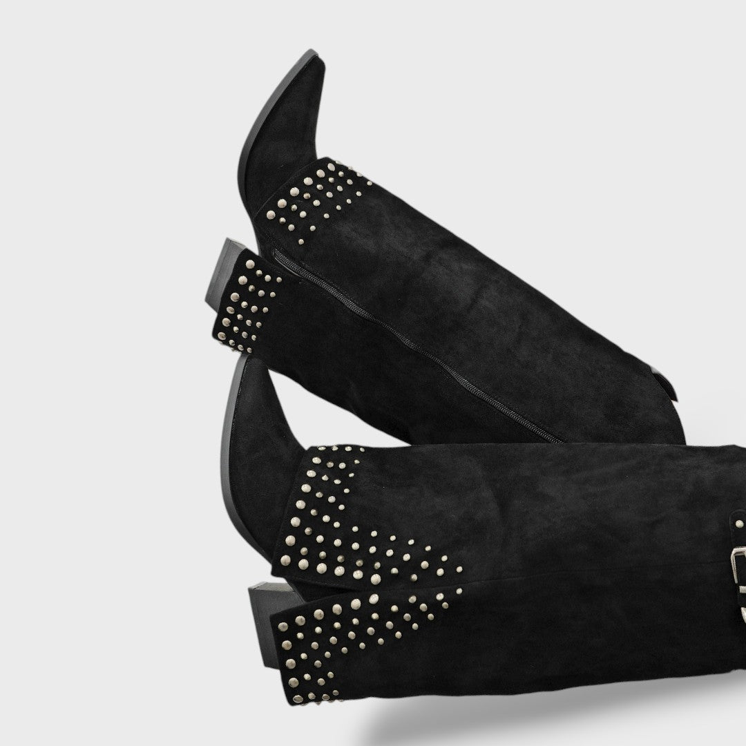 Sabrina | Botines elegantes de tacón con tachuelas