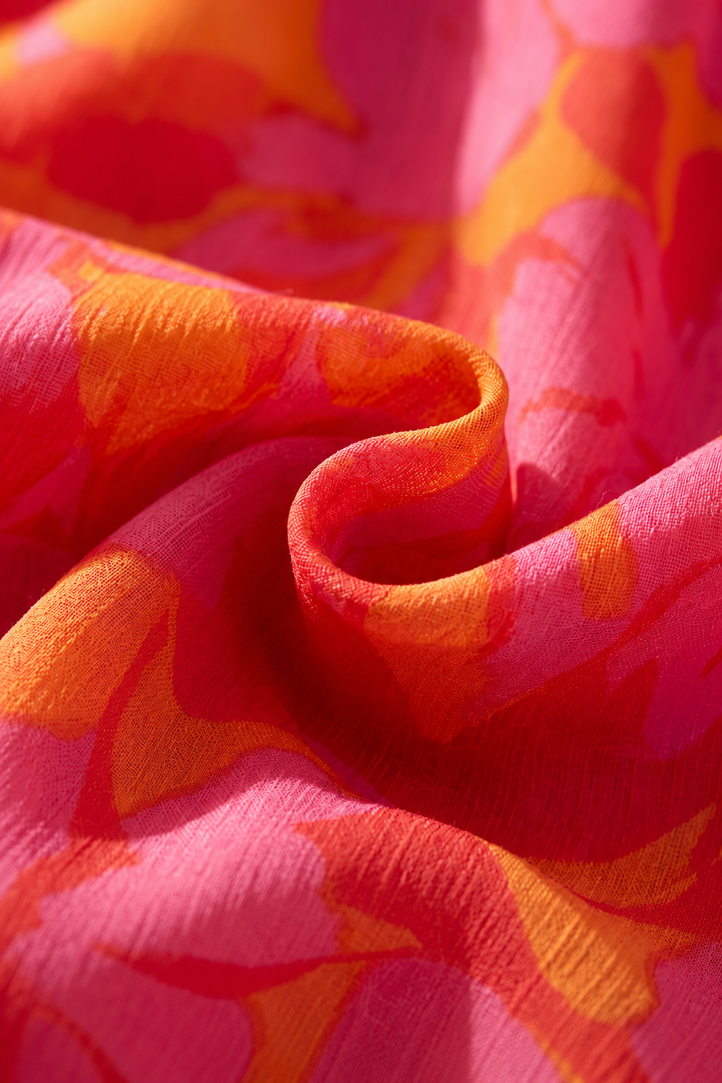 Anabel | Vestido fluido en rosa y naranja