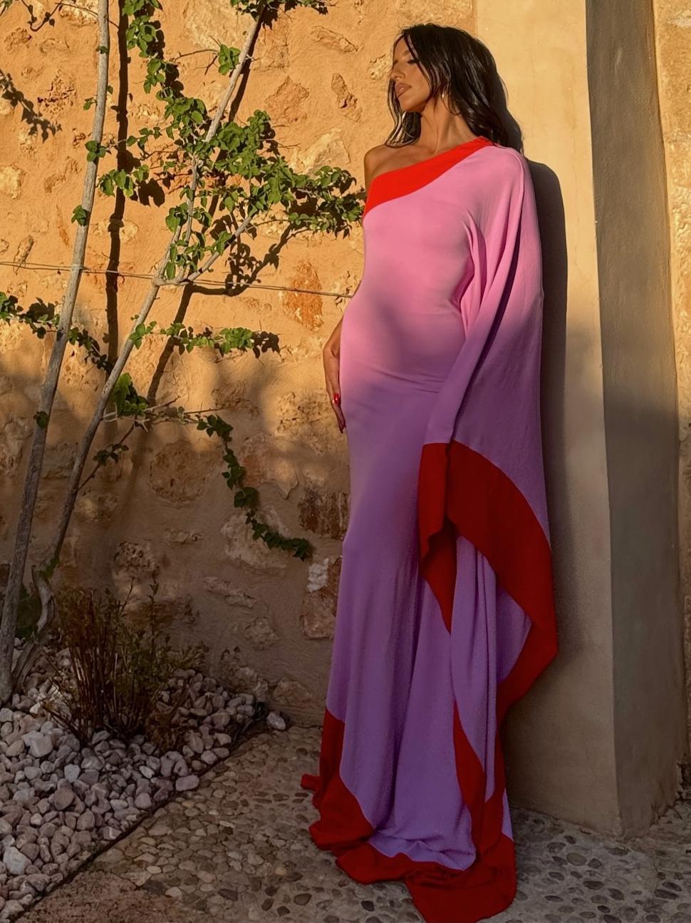 Ivonne | Vestido largo drapeado de un hombro