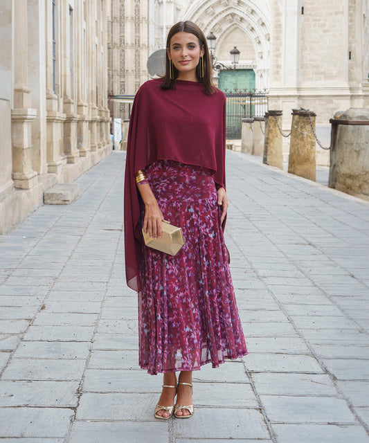 Bettina | Vestido midi de tul estampado