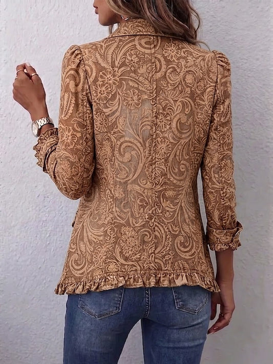 Concepción | Chamarra floral vintage con volantes