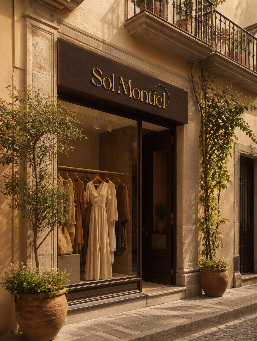 Boutique Sol Montiel en una calle de México