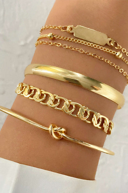 Catherine | Set de 4 pulseras de cadena metálica
