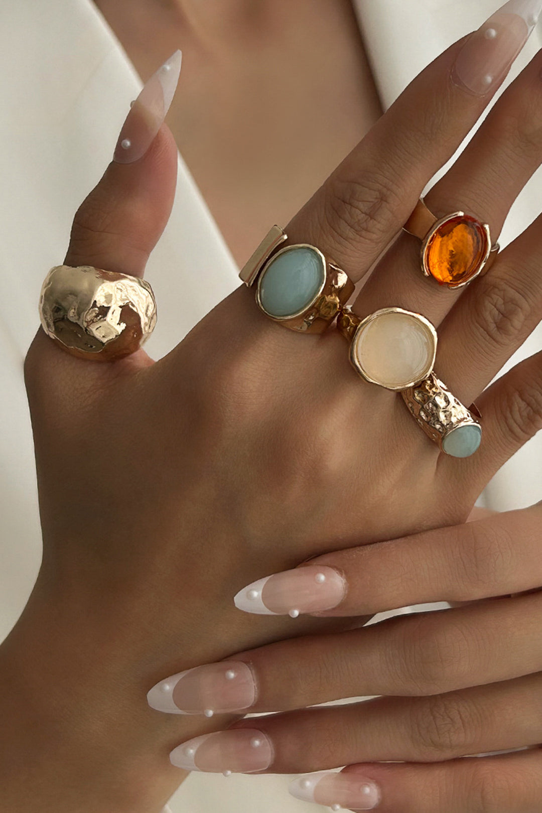 Vittoria | Conjunto de anillos abiertos con pedrería