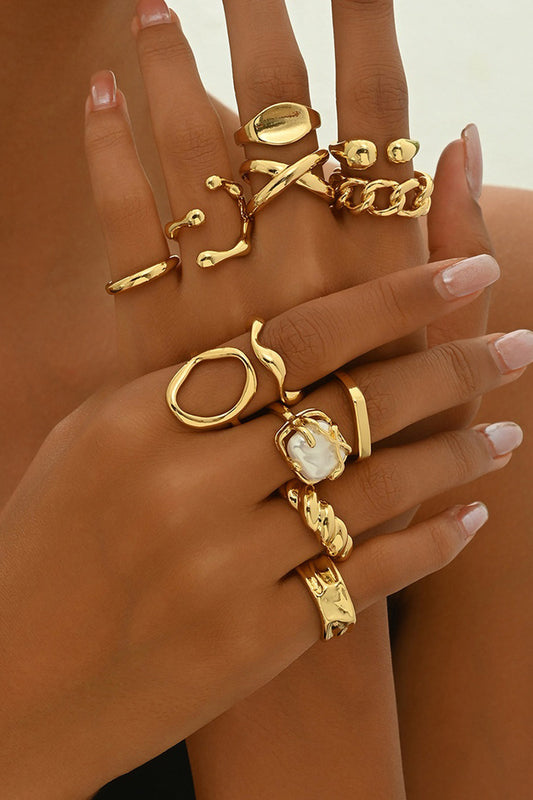 Matilde | Anillo abierto geométrico metálico