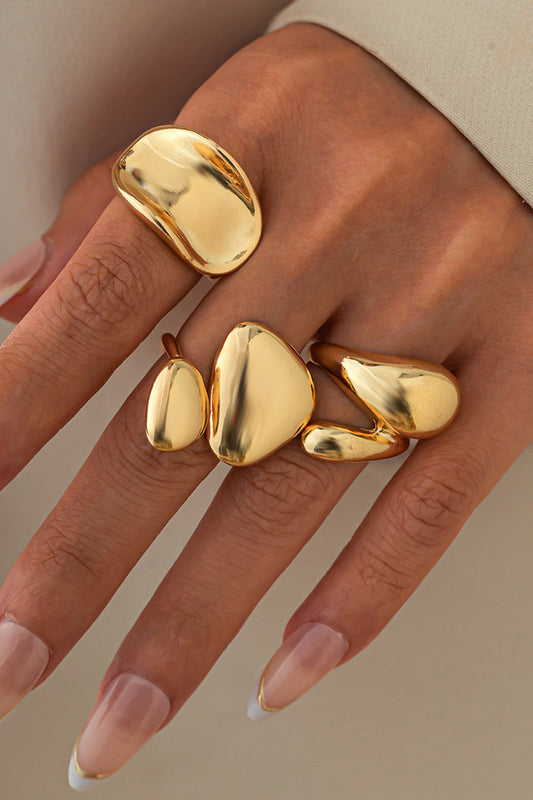 Loreta | Anillos metálicos irregulares