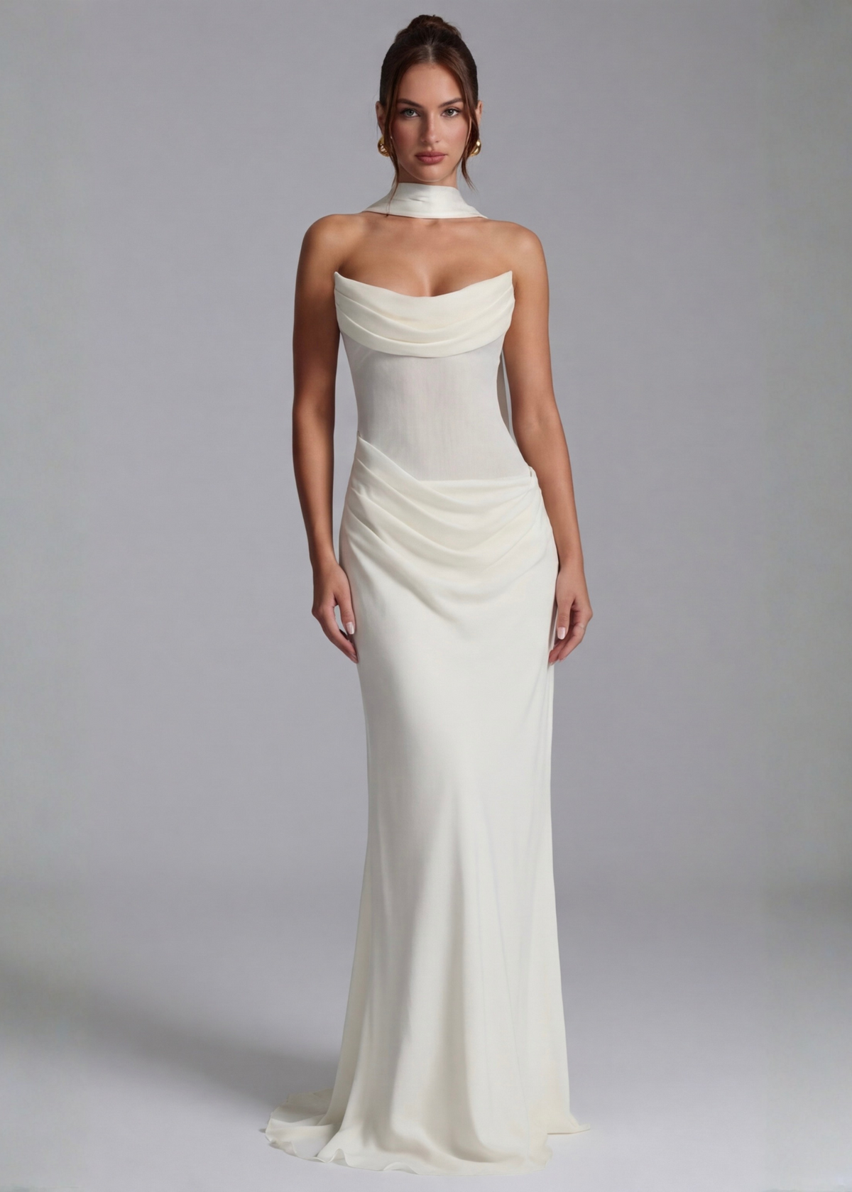Lily | Vestido largo drapeado