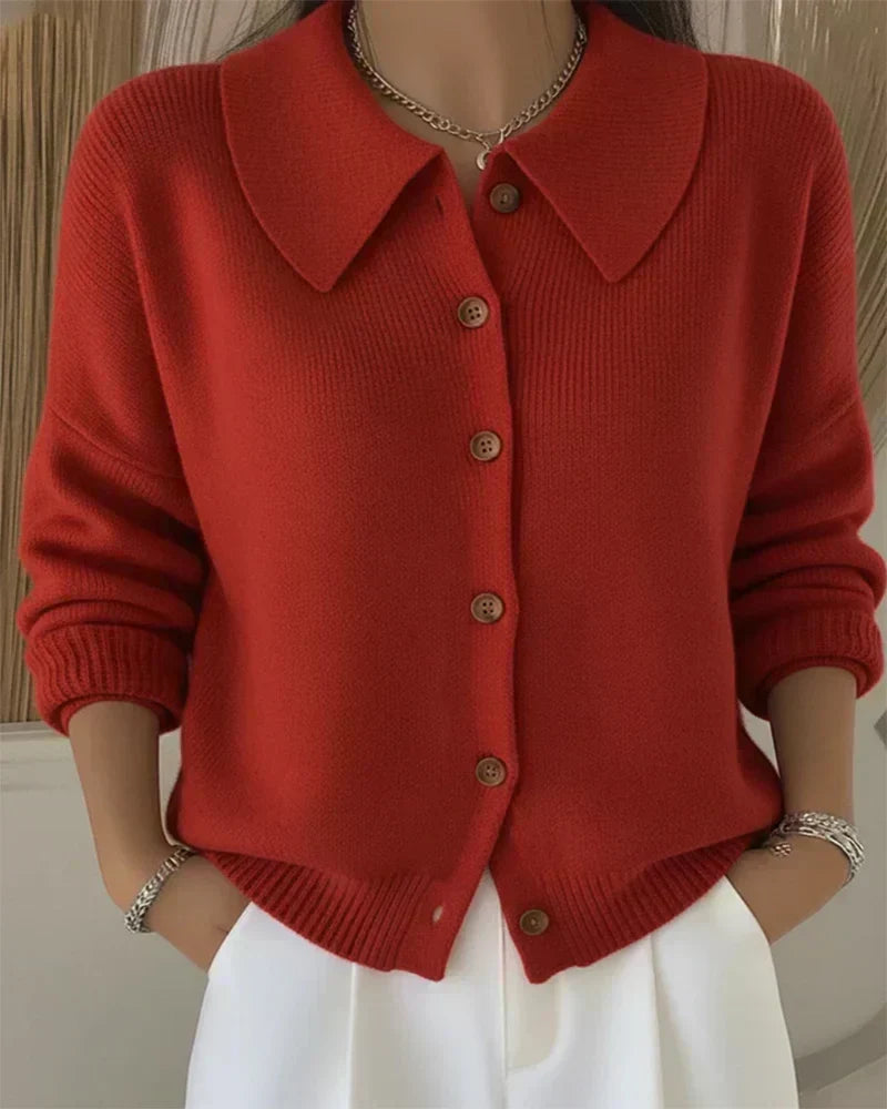Delfina | Cárdigan con cuello camisero