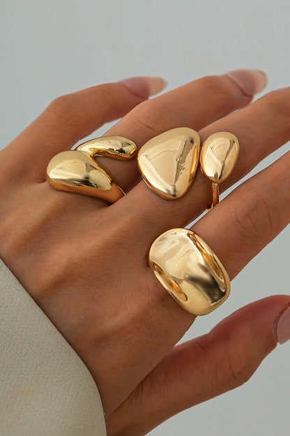 Loreta | Anillos metálicos irregulares