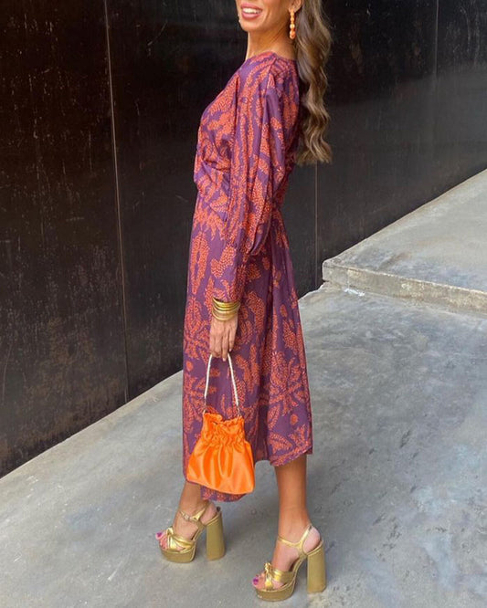 Isadora | Vestido midi estampado
