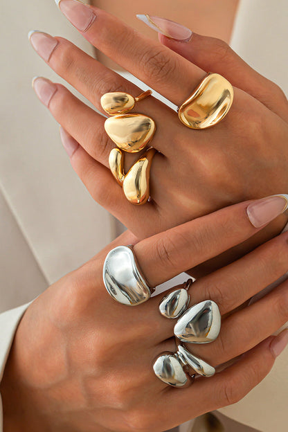 Loreta | Anillos metálicos irregulares