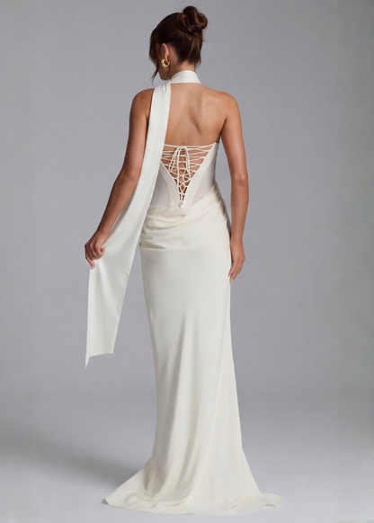Lily | Vestido largo drapeado