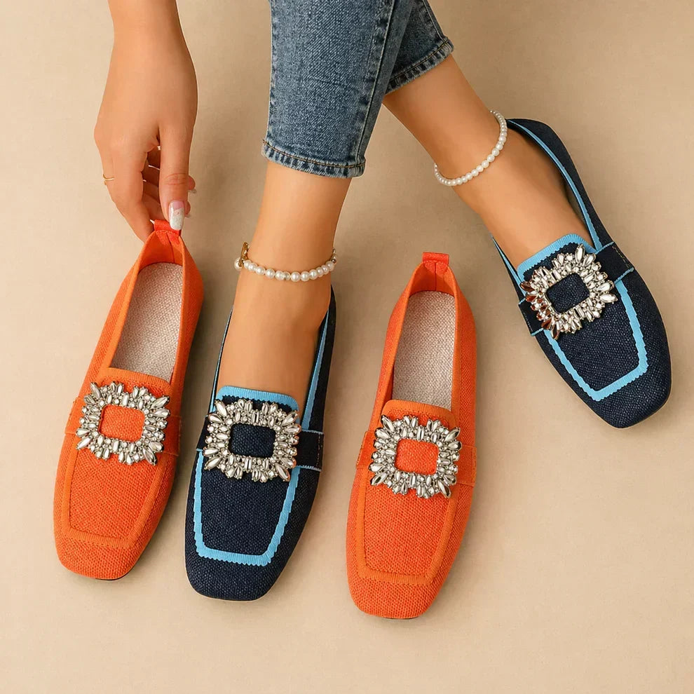 Asha | Mocasines con hebilla de cristal
