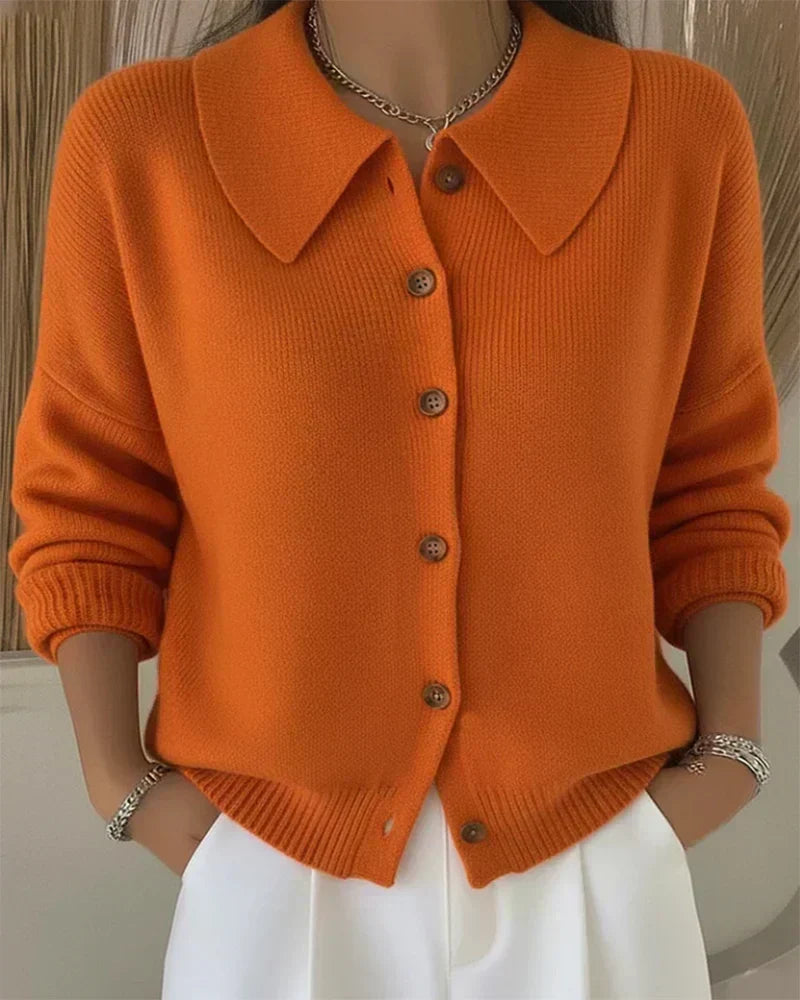 Delfina | Cárdigan con cuello camisero