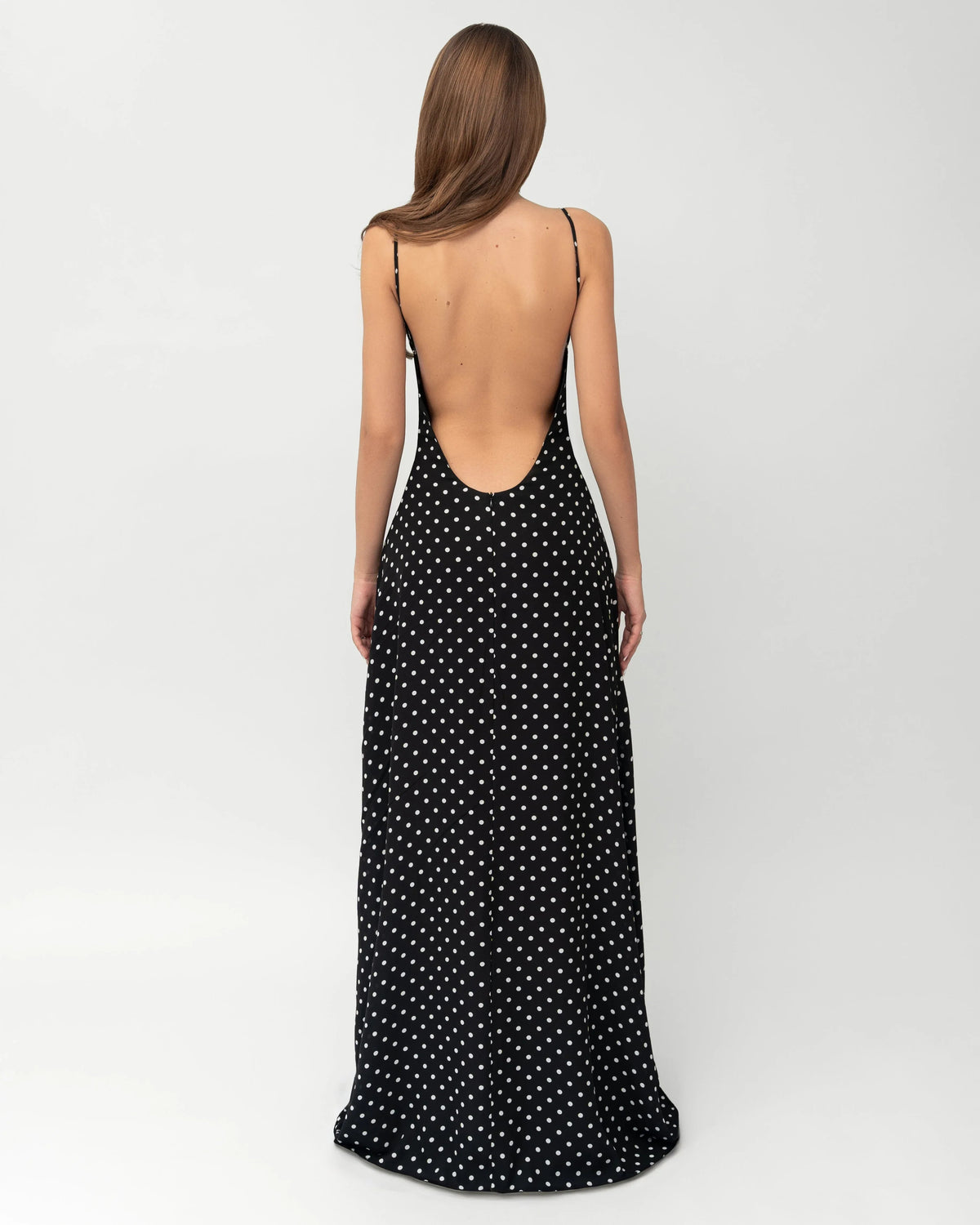 Blanca | Vestido maxi de lunares