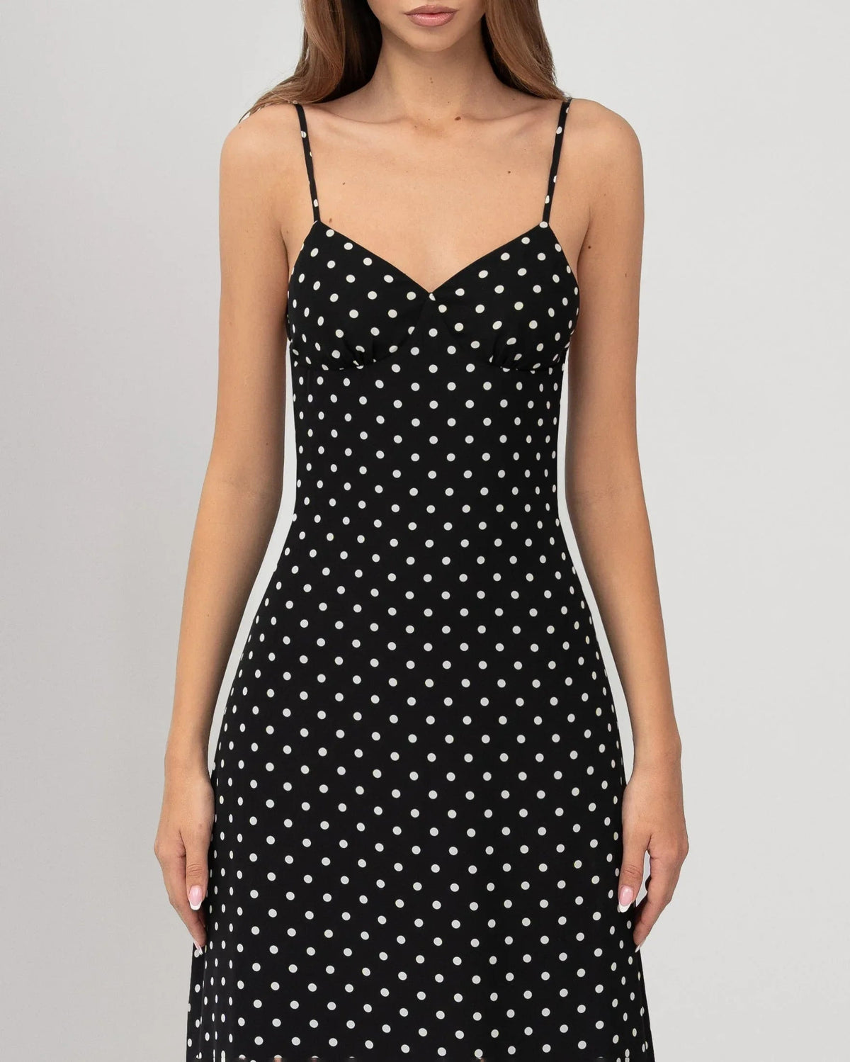 Blanca | Vestido maxi de lunares