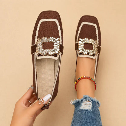 Asha | Mocasines con hebilla de cristal