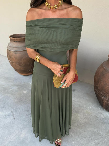 Brenda | Vestido midi de línea limpia