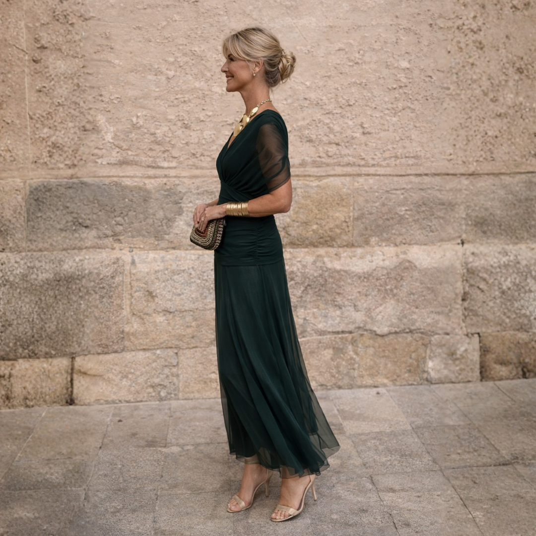 Mikaela | Vestido maxi de hombros descubiertos