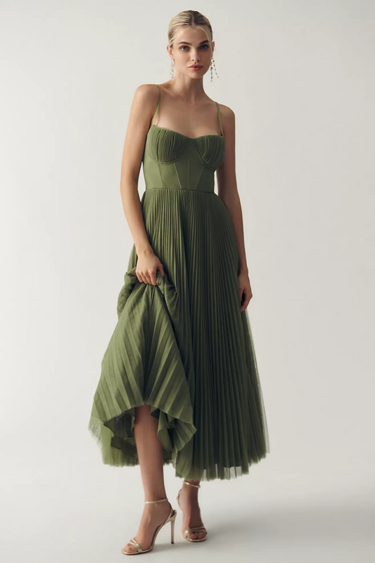 Tamara | Vestido midi con corsé