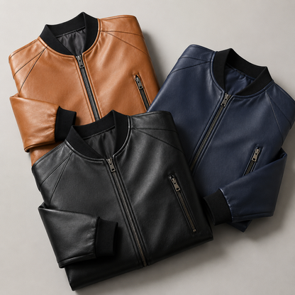 Agustín | Chamarra bomber de piel