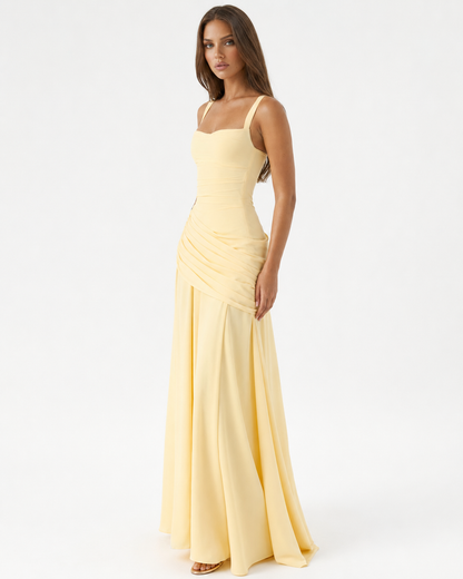 Atenea | Vestido largo con escote cuadrado