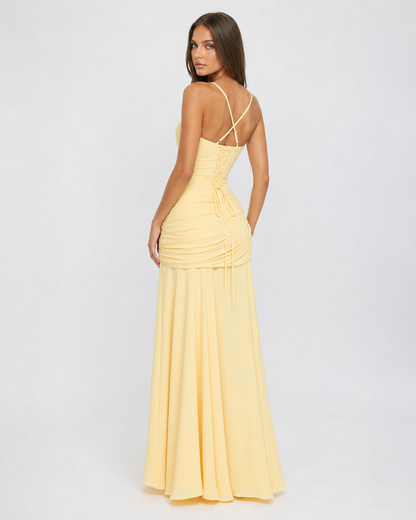 Atenea | Vestido largo con escote cuadrado