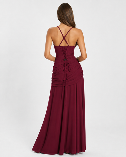 Atenea | Vestido largo con escote cuadrado