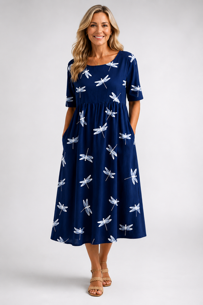 Eva | Vestido midi estilo libélula