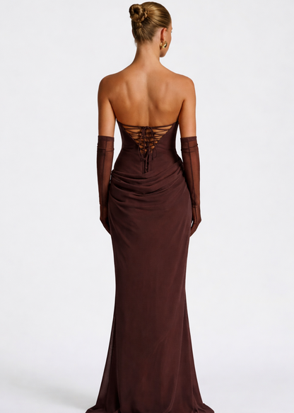 Emilia | Vestido largo drapeado