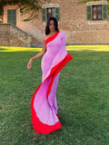 Ivonne | Vestido largo drapeado de un hombro