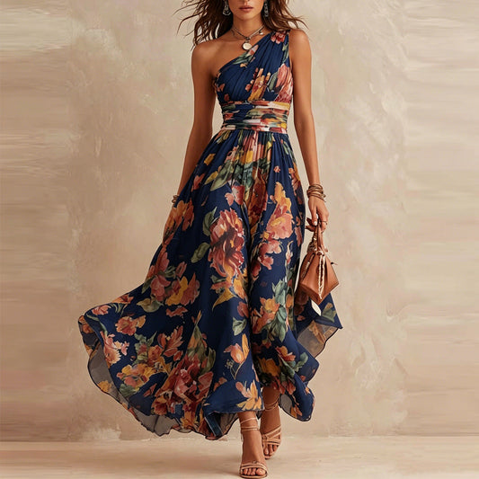 Aurora | Vestido floral asimétrico
