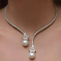 Seraphina | Collar elegante y brillante de perlas en plata