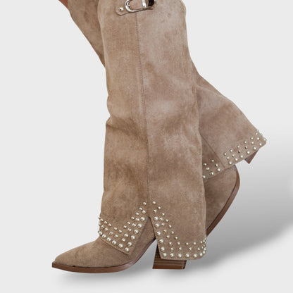 Sabrina | Botines elegantes de tacón con tachuelas