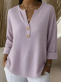 Lucia | Playera Henley texturizada con botones