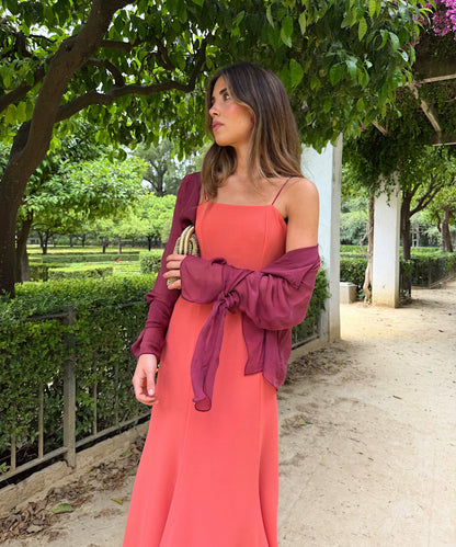 Macarena | Vestido de gasa bicolor