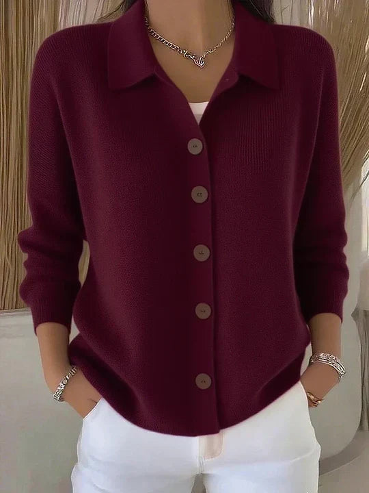 Débora | Cárdigan con cuello y botones