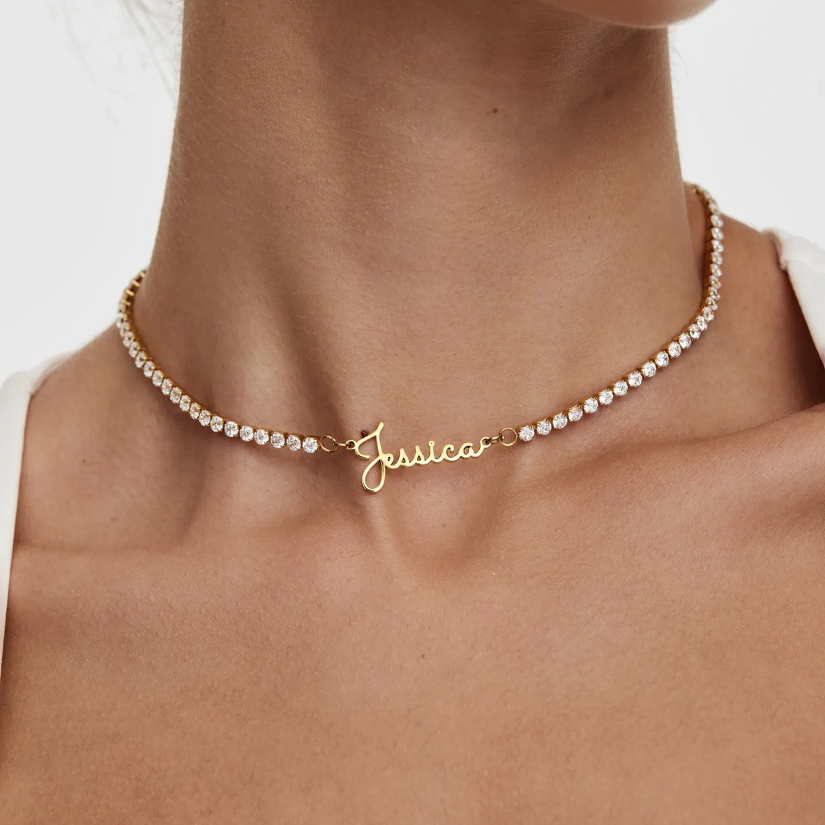 Valentina | Collar tipo tennis con nombre personalizado