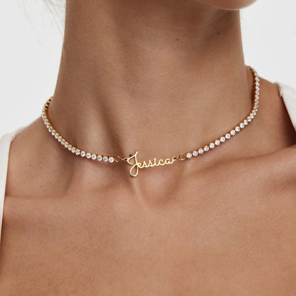 Valentina | Collar tipo tennis con nombre personalizado