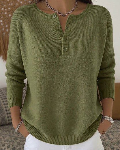 Ema | Suéter de punto con botones estilo Henley