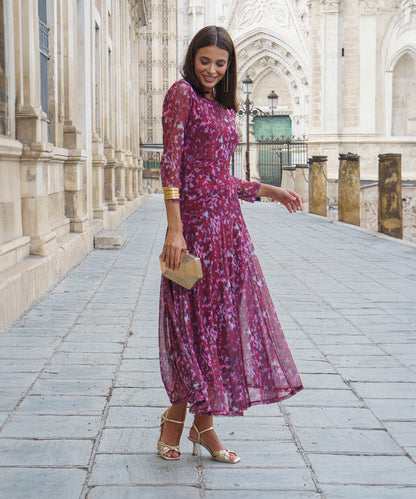 Bettina | Vestido midi de tul estampado