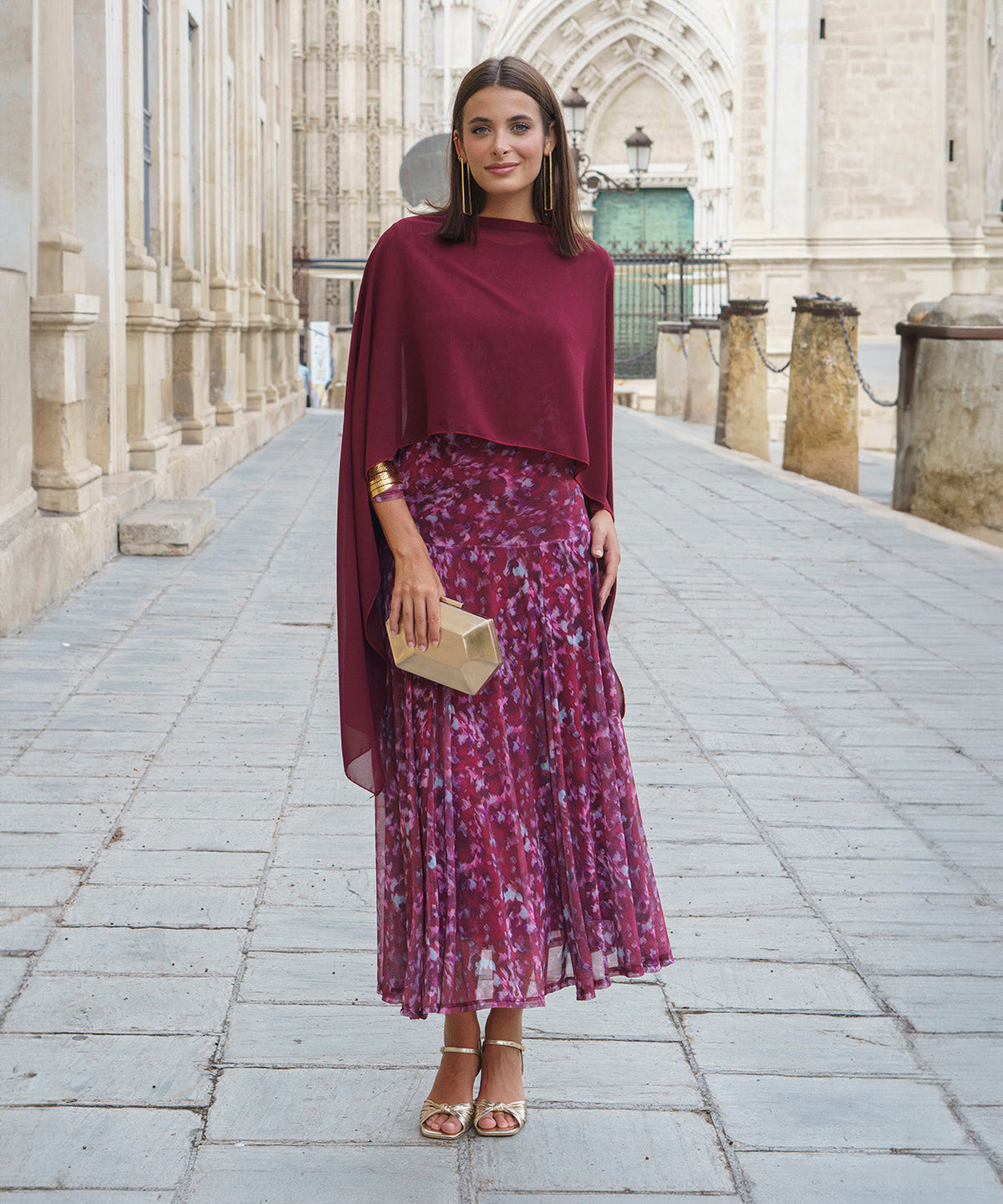 Bettina | Vestido midi de tul estampado
