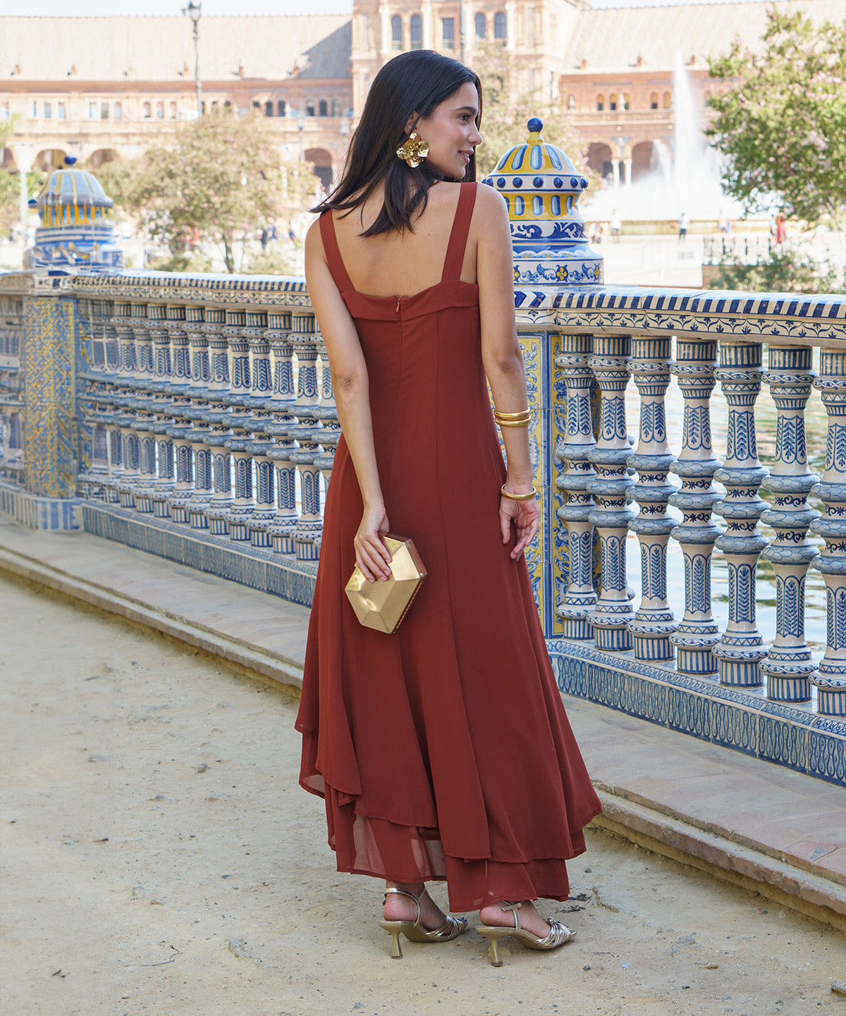 Ginevra | Vestido midi de doble gasa