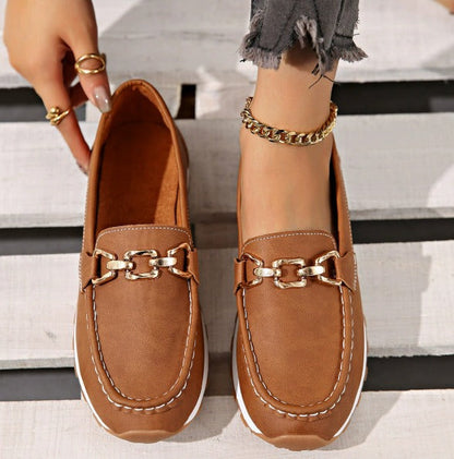 Paula | Mocasines ortopédicos con hebilla plana