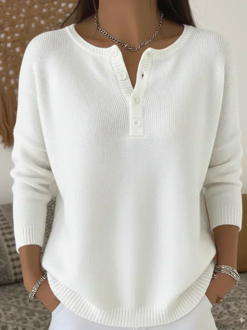 Ema | Suéter de punto con botones estilo Henley