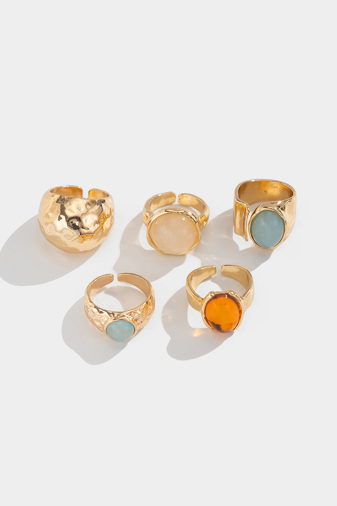 Vittoria | Conjunto de anillos abiertos con pedrería