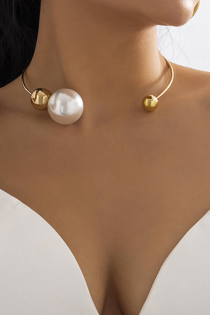 Chiara | Collares de perlas metálicas